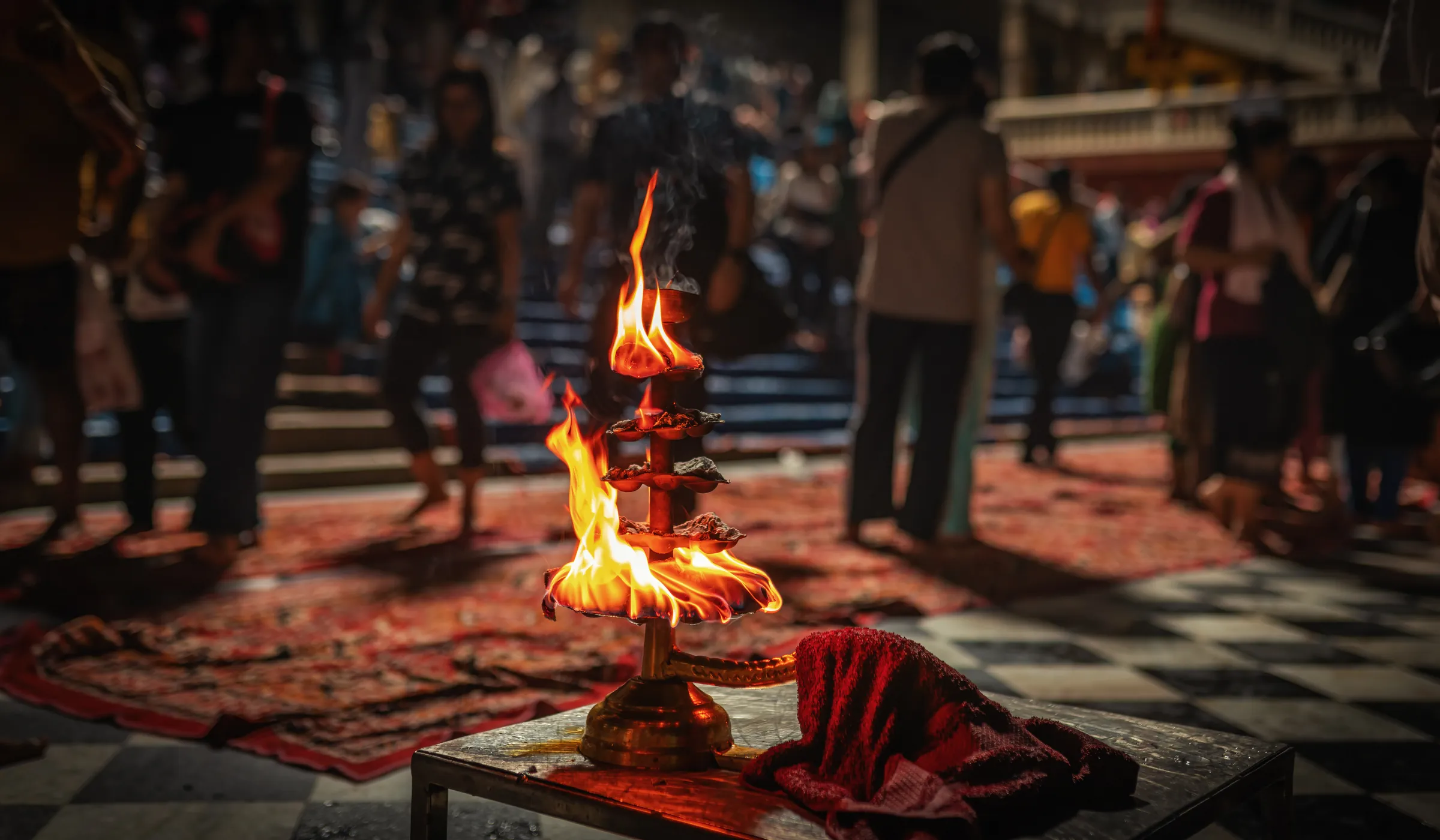 Evening Ganga Aarti at Haridwar, the sacred setting of the Divine Holistic Health Retreat wellness retreat